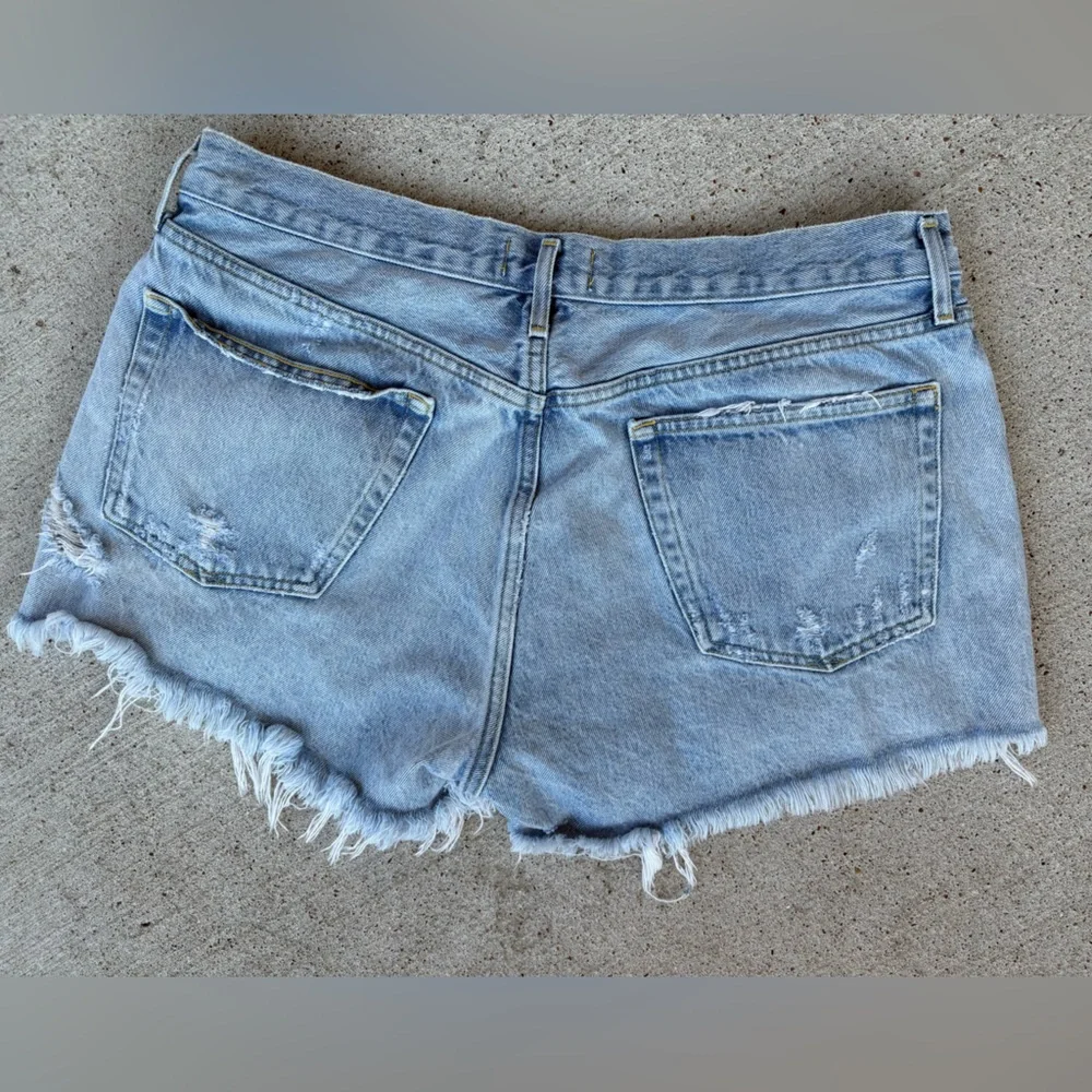 Agolde Parker Blue Jean Shorts - Picture 6 of 7
